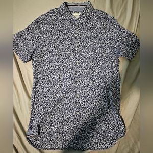 7Diamonds Brand Small Blue & White Natural Remedies Stretch Shirt